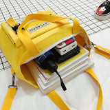 Canvas Transparent Backpack Korea Japan Female Shoulder Bag
