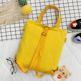 Canvas Transparent Backpack Korea Japan Female Shoulder Bag
