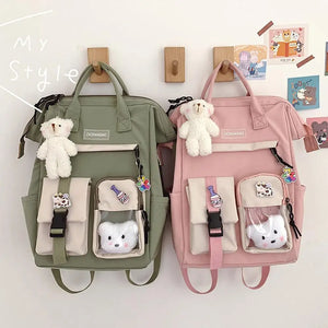 Waterproof Candy Colors Backpacks for Teenage Girls