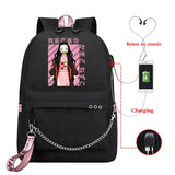 Demon Slayer Anime Backpack School Bag Kpop Unisex Shopper Bag