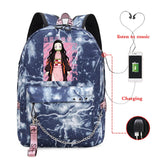 Demon Slayer Anime Backpack School Bag Kpop Unisex Shopper Bag