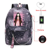 Demon Slayer Anime Backpack School Bag Kpop Unisex Shopper Bag