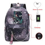 Demon Slayer Anime Backpack School Bag Teenagers Kpop Unisex Casual Ladies Bag