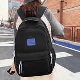 Student Female Backpack Waterproof Women School Bag Lady Laptop Book Solid Girl