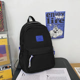 Student Female Backpack Waterproof Women School Bag Lady Laptop Book Solid Girl