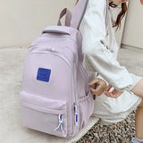 Student Female Backpack Waterproof Women School Bag Lady Laptop Book Solid Girl