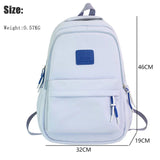 Student Female Backpack Waterproof Women School Bag Lady Laptop Book Solid Girl