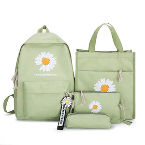 Women's Double Shoulder Bag Set with Daisy Design