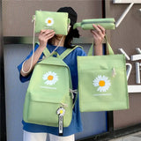 Women's Double Shoulder Bag Set with Daisy Design