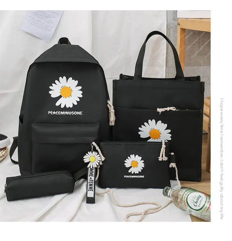 Versatile Daisy Bag Set Double Back Shoulder Female