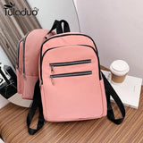 Canvas Backpack Shoulder Bag Women Schoolbag Teenages Large Capacity