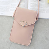 Heart-shaped Transparent Mini Crossbody Bag for Women