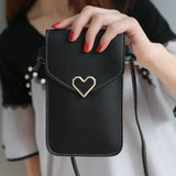 Heart-shaped Transparent Mini Crossbody Bag for Women