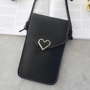 Heart-shaped Transparent Mini Crossbody Bag for Women