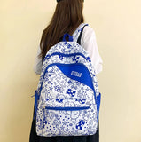 Student Nylon Cartoon Prints Backpack Bag