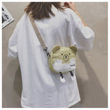 Preppy Style Messenger Bag Large-capacity Shoulder Bag Women Crossbody Satchel