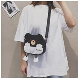 Preppy Style Messenger Bag Large-capacity Shoulder Bag Women Crossbody Satchel