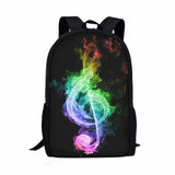 Kids School Bags Flame Music Print Bookbags