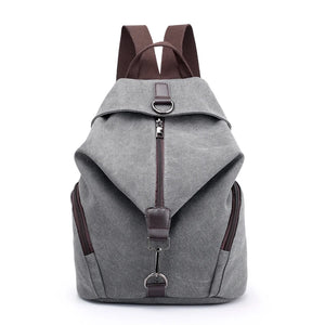 Canvas Backpack School Lady Girl