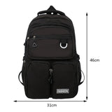 Student Schoolbag Solid Sports Knapsack Large Capacity Waterproof Nylon