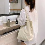 Corduroy Student Shoulder Bag High-capacity Handbag