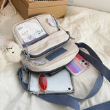 Cartoon Nylon Waterproof Transparent Messenger Bag