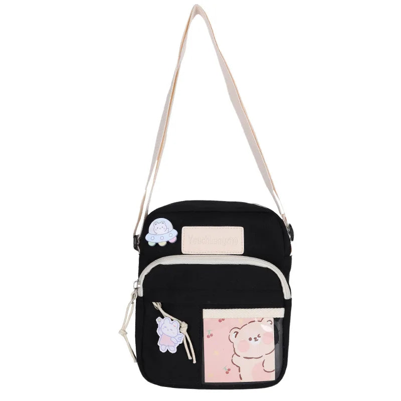 Cartoon Nylon Waterproof Transparent Messenger Bag