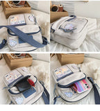 Cartoon Nylon Waterproof Transparent Messenger Bag