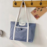 Casual Bear Print Canvas Shoulder Bag Women Larger Capacity Tote Bag