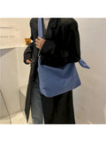 Canvas Commuter Shoulder Tote Bag Large Capacity Messenger Crossbody Bags