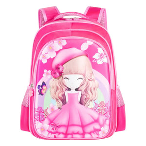 Elementary Cartoon Backpack for Girls Kids