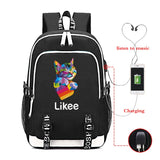 Student Travel Bag Laptop Backpack USB Charging Zipper Bookbag C235