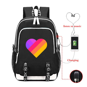 Student Travel Bag Laptop Backpack USB Charging Zipper Bookbag C235