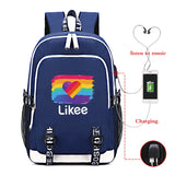 Student Travel Bag Laptop Backpack USB Charging Zipper Bookbag C235