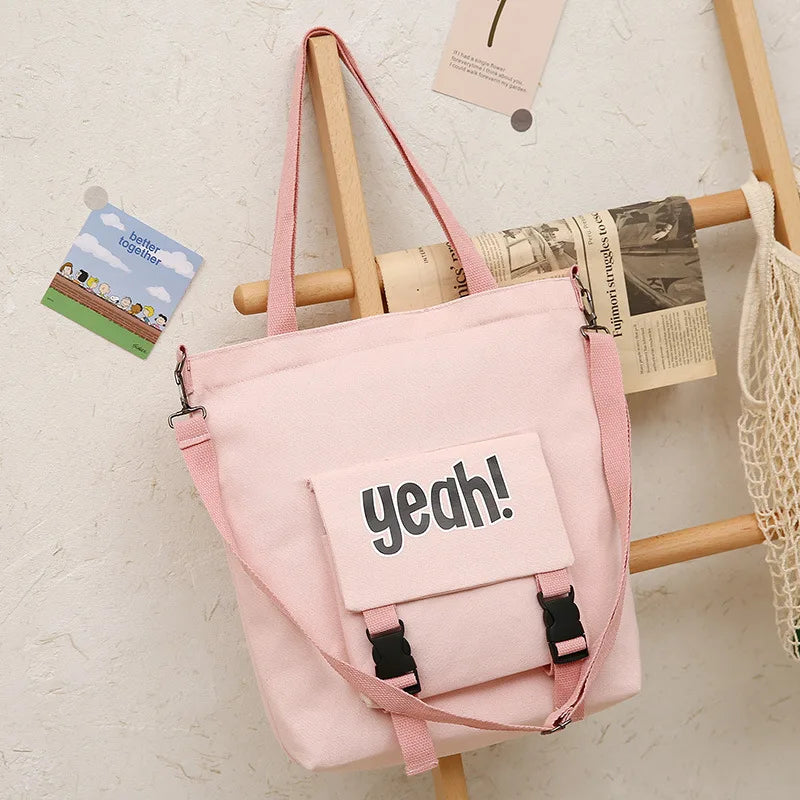 Student Tutoring Bag Large Capacity Ladies Canvas Shoulder Bag