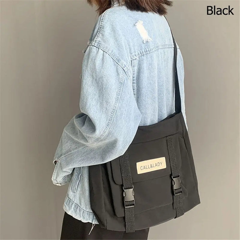 Classic Canvas Schoolbag Messenger Bag Crossbody Bags