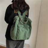 Canvas Women Totes Bag Large Capacity Travel Backpack Laptop Bag
