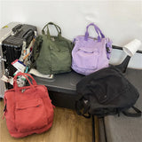 Canvas Women Totes Bag Large Capacity Travel Backpack Laptop Bag