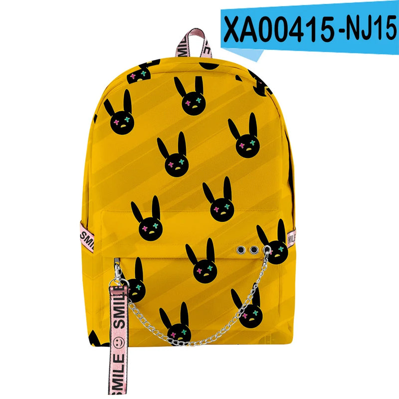 Bad Bunny Boys Girls Schoolbag Waterproof Laptop Backpack