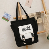 Large Capacity Women's Canvas Shoulder Bag Casual Messenger Handbag
