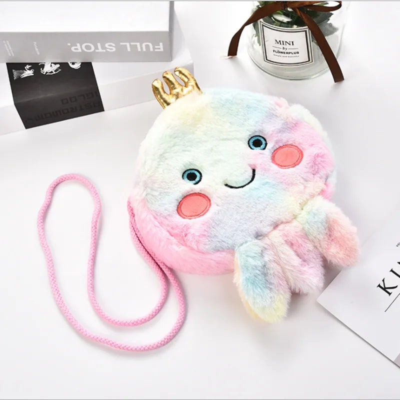 Plush Octopus Shoulder Bag - Cute College Wind Messenger