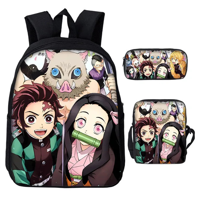 Anime Kimetsu No Yaiba Nezuko Backpack Set