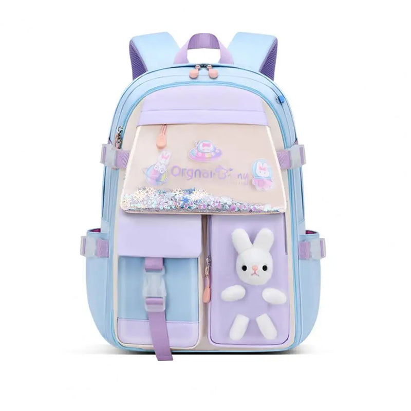 Kids Rabbit Backpack Waterproof Zipper School Bag