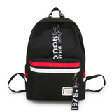 Stripes Canvas Backpack Teenager Girls Shoulder Bag High School Book bags