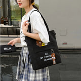 Canvas Shoulder Bag Girls' Handbag Multiple Backpacking Styles