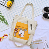 Canvas Shoulder Bag Girls' Handbag Multiple Backpacking Styles