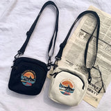 Canvas Shoulder Bags Women Student Handbags Mini Sling Bag Crossbody Bags