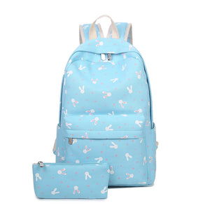 Students Cartoon Rabbit Printing Backpack Travel Bagpack Girls Laptop School Bag