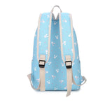 Students Cartoon Rabbit Printing Backpack Travel Bagpack Girls Laptop School Bag