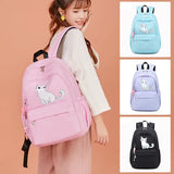 Kitten Cat Print Backpack Girls Travel Shoulder Bag